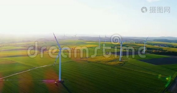 更新能源-风力涡轮机，电力，经济合作组织，视频