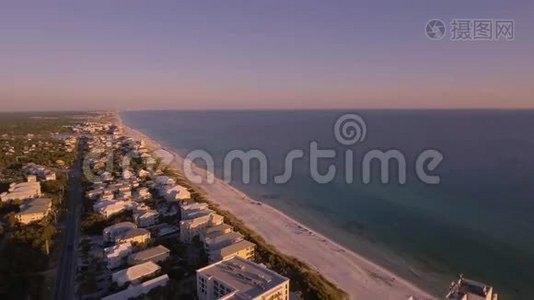 飞越佛罗里达迈阿密南海滩的海滩视频