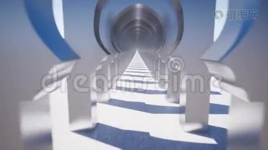 金属隧道。 清真寺视频