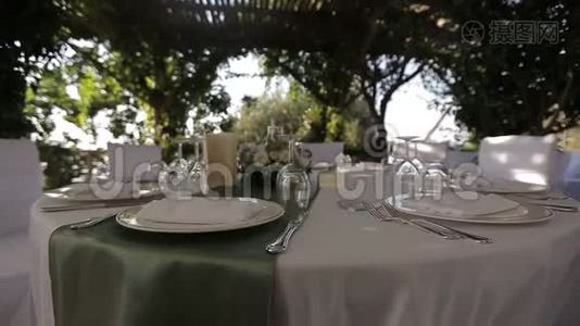 为一场美妙的婚礼提供餐桌视频