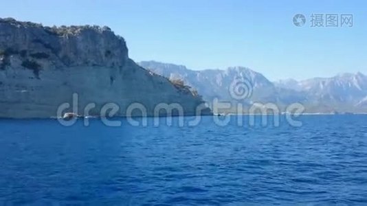 地中海美丽的海岸景观视频