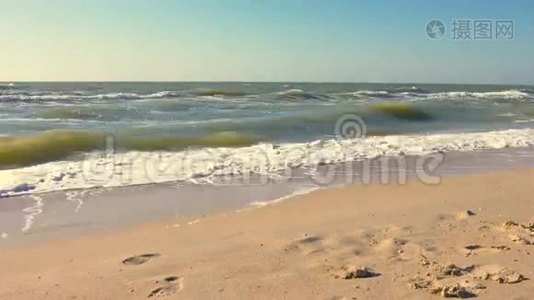 夏季海浪的时间流逝视频