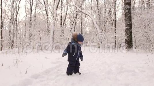 小宝宝在冬林玩雪..视频