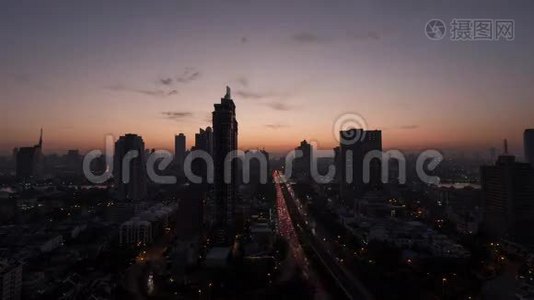 泰国曼谷的黎明时间视频