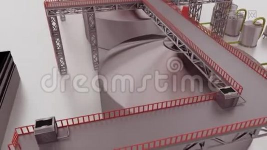 工业厂房3D模型.视频