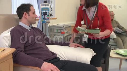医生检查男性化疗病人视频