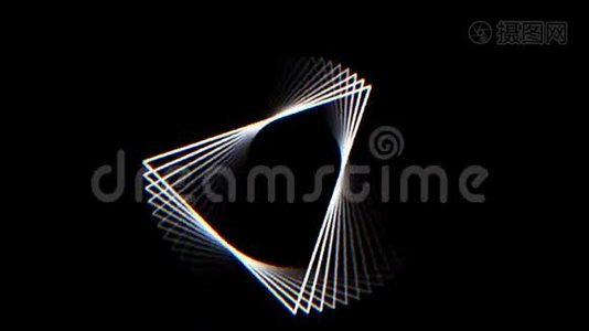 三角形形状框架旋转无缝循环标志动画背景新质量通用运动动态动画视频