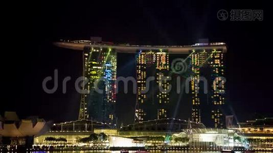 新加坡滨海湾灯光秀视频