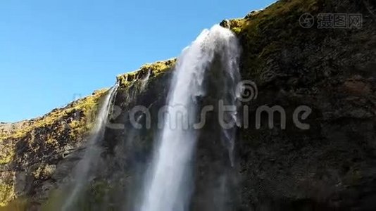 冰岛塞尔贾兰多福斯瀑布视频