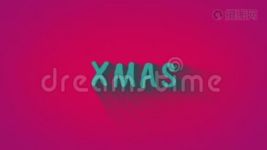 动画弹跳字母`圣诞`视频