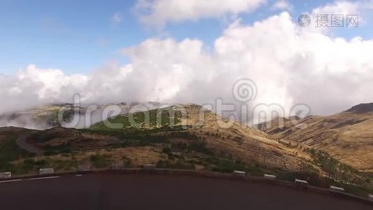 全景Pico doArieiro，马德拉的鸟瞰图视频