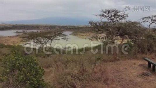 坦桑尼亚狩猎之旅的湖泊视频