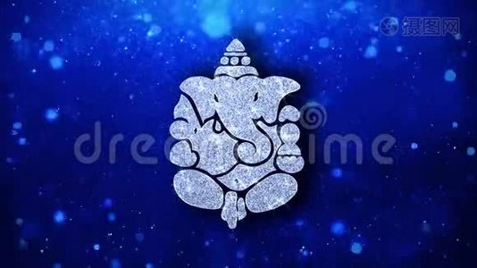 Diwali勋爵Ganesh元素闪烁图标背景视频