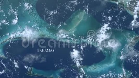 从太空中看到的巴哈马群岛-美国宇航局提供的一些元素视频