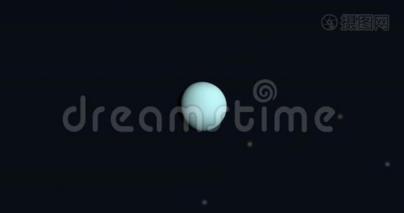 天王星周围照相机的动画。视频