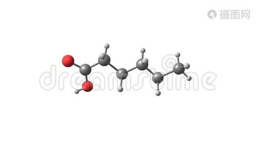 旋转分离的己酸分子视频视频