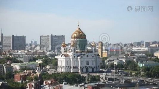 恢复主穹顶救世主基督大教堂，莫斯科，俄罗斯视频
