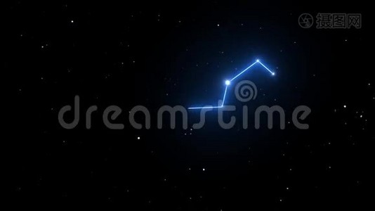 《美丽的星夜》背景中的狮子座星座视频
