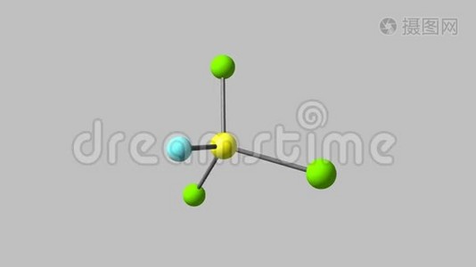 旋转氯仿分子视频视频