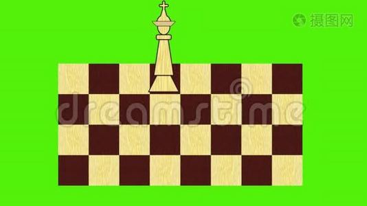 国际象棋主题-黑色人物接近白色国王，结束游戏垫视频