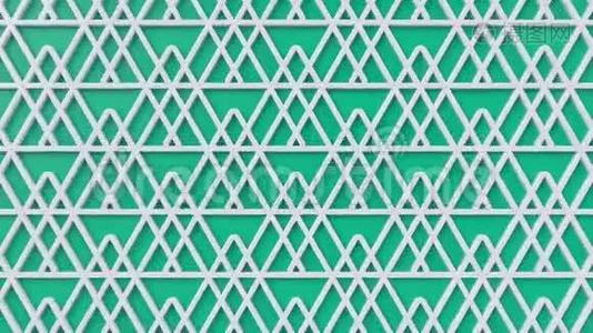 阿拉伯循环几何图案。 绿色和白色伊斯兰三维主题。 阿拉伯动画背景。 穆斯林墙纸。视频