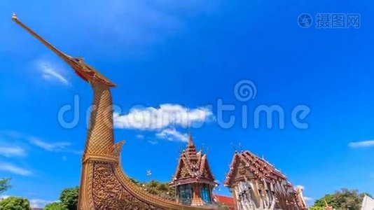 皇家巴格·苏法纳荣(Royal Barge Suphannahong)，泰国在非塔布里省的寺庙视频