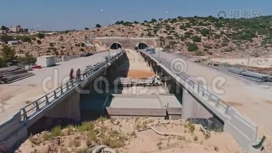 隧道及桥梁大型公路建设工程的航摄影像视频