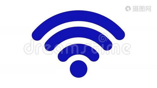 无线网络图标。 Wi-Fi符号视频