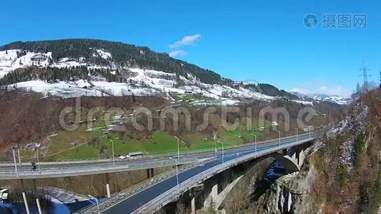 桥梁阿尔卑斯山视频