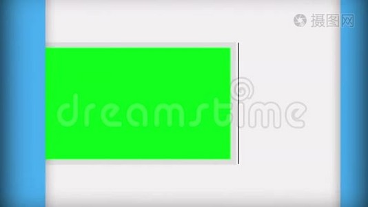 绿色的屏幕突然出现，消失在蓝色之间视频