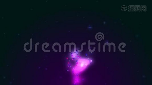 暗背景上的液体紫色能量视频