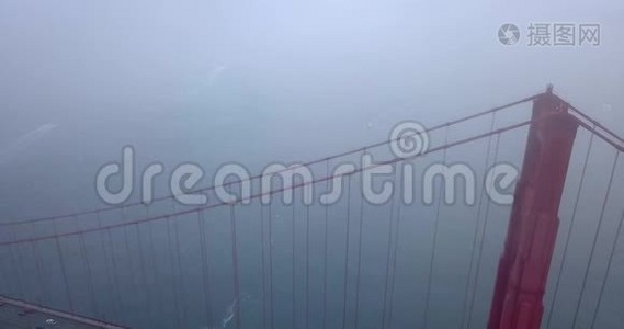 金门大桥空中日落景观视频