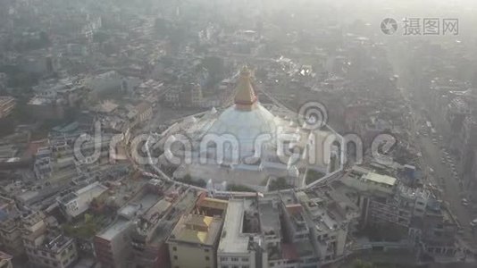 尼泊尔加德满都Stupa Bodhnath-2017年10月26日视频