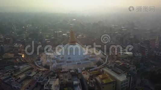 尼泊尔加德满都Stupa Bodhnath-2017年10月26日视频