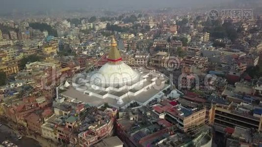 尼泊尔加德满都Stupa Bodhnath-2017年10月26日视频