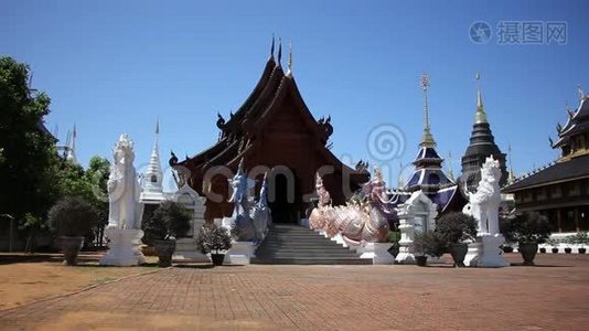 班登寺，梅塘区美丽的寺庙，视频