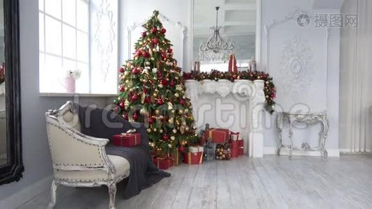 圣诞节和新年室内装饰视频