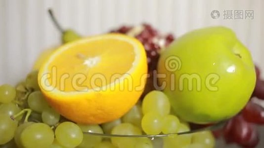 水果特写，健康生活方式理念，饮食..视频
