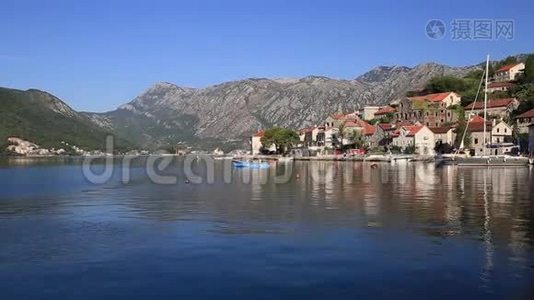 黑山Kotor Bay海岸上的Perast老城.. 什么视频