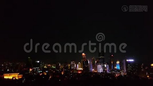 都市夜景，现代都市..视频