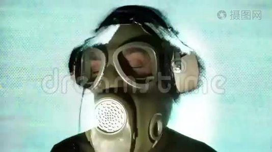 防毒面具战争技术的人视频