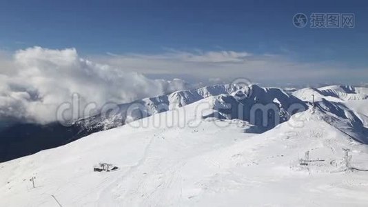 雪山斯洛伐克滑雪冬季视频