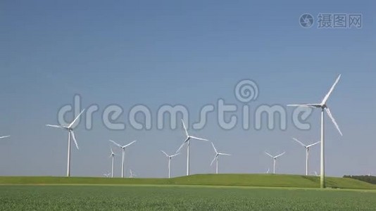 风力涡轮机产生替代能源视频