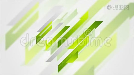 抽象几何绿色科技视频动画.视频