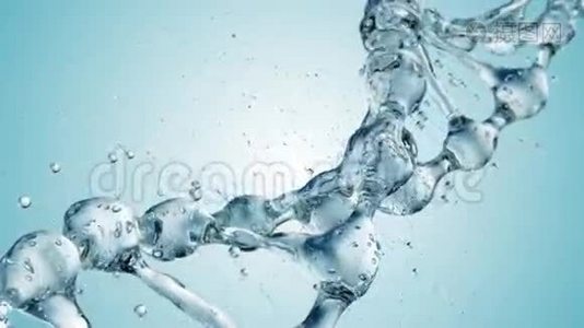 水中DNA分子三维图。 高清高清视频