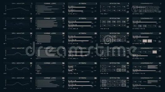 未来派数字接口屏幕.视频