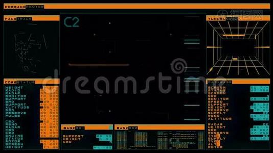未来派数字接口屏幕.视频