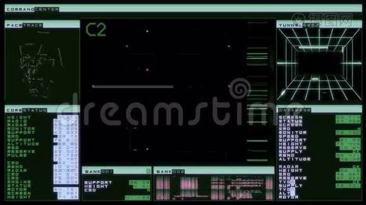 未来派数字接口屏幕.视频