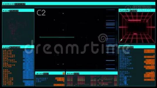 未来派数字接口屏幕.视频