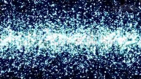 抽象蓝色粒子背景视频